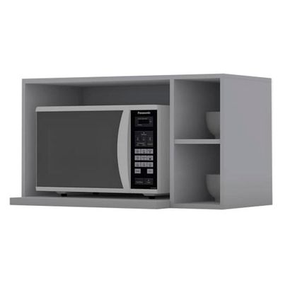 Armario Aereo Para Microondas Mdf 80 Cm Americana C557 Cinza Henn