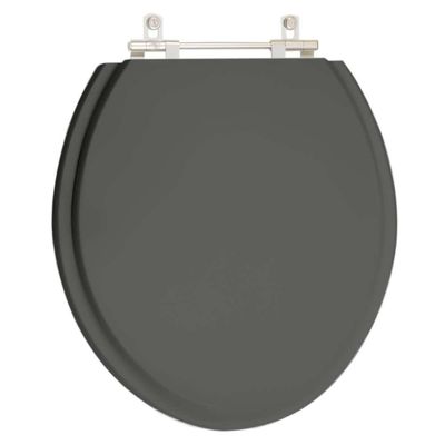 Assento Sanitario Poliéster Convencional Oval Cinza Vip Para Vaso Deca