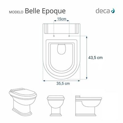 Assento Sanitário Belle Epoque Creme (bege Claro) Para Vaso Deca