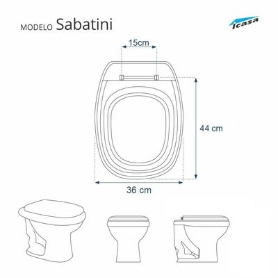 Assento Sanitario Sabatini Areia Para Bacia Icasa 6lpf