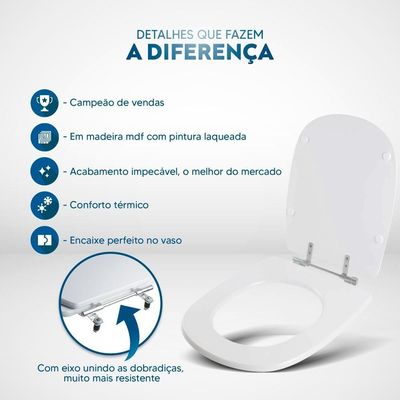 Assento Sanitario Sabatini Areia Para Bacia Icasa 6lpf