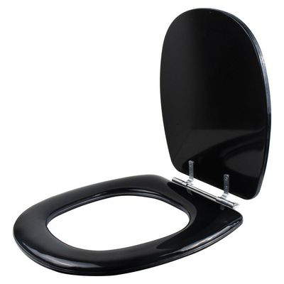 Assento Sanitário Almofadado Aspen Preto Para Bacia Deca
