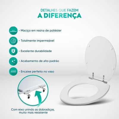 Assento Sanitário Acrílico Parati Branco Para Vaso Logasa
