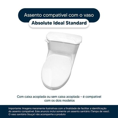 Assento Sanitário Absolute Neve (branco) Para Ideal Standard