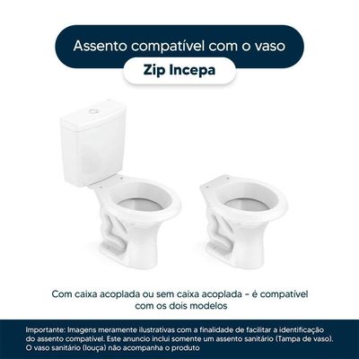 Assento Sanitário Almofadado Fiore Branco Para Vaso Incepa