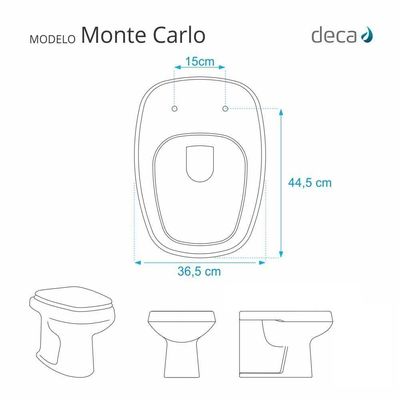 Assento Sanitário Almofadado Monte Carlo Creme Para Vaso Deca