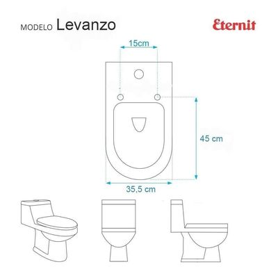 Assento Sanitário Almofadado Levanzo Branco Para Vaso Eternit