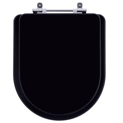 Assento Sanitário Poliester Nexo Onix (preto Fosco) Para Vaso Roca