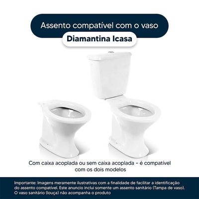 Assento Sanitário Diamantina Verde Claro Para Vaso Icasa