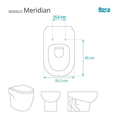 Assento Sanitário Com Fechamento Lento Meridian Branco Para Vaso Roca Com Ferragem Dourada