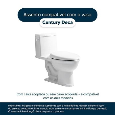Assento Sanitário Century Creme (bege Claro) Para Vaso Deca