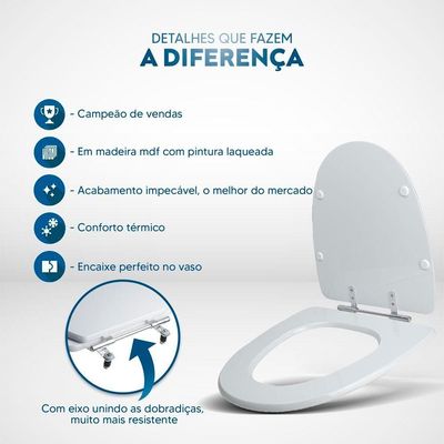 Assento Sanitário Century Creme (bege Claro) Para Vaso Deca