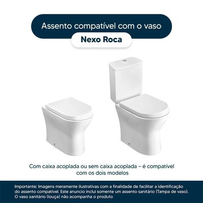 Assento Sanitário Com Amortecedor Nexo Preto Para Vaso Roca