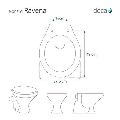 Assento Sanitário Com Amortecedor Ravena Branco Para Vaso Deca Com Ferragem Dourada