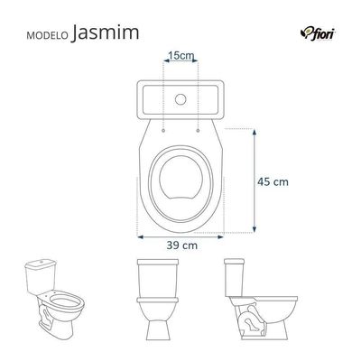 Assento Sanitário Com Fechamento Lento Jasmim Branco Para Vaso Fiori