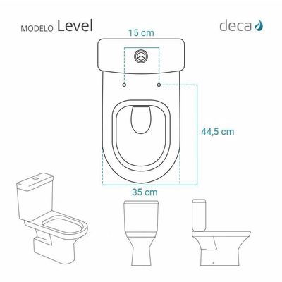 Assento Sanitário Level Branco Para Vaso Deca