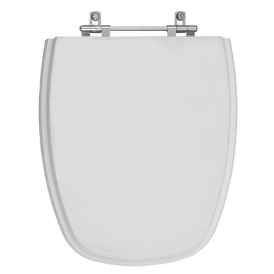 Assento Sanitário Poliester Monte Carlo Cinza Real Para Vaso Deca