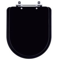 Assento Sanitário Link Preto Fosco Para Vaso Deca