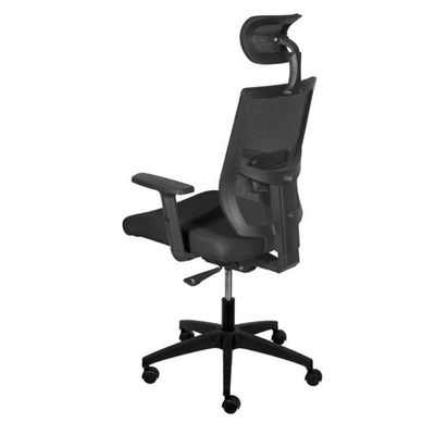 Cadeira Escritório Giratória Nr-17 Presidente Atenas Or Design Tela Mesh Preto Base Rodizio Nylon