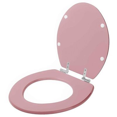 Assento Sanitário Com Fechamento Lento Convencional Oval Rosa Para Todos Os Fabricantes