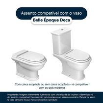 Assento Sanitário Poliester Belle Epoque Ebano (preto) Para Vaso Deca