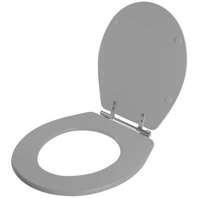 Assento Sanitario Poliester Ravena Cinza Vip Para Vaso Deca