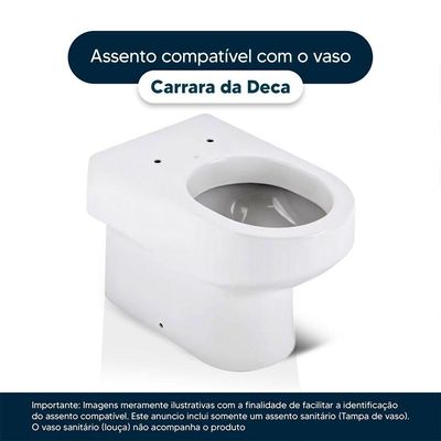 Assento Sanitario Poliester Carrara Bege Castor Para Vaso Deca