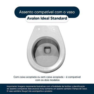 Assento Sanitário Avalon Acquamarine Para Vaso Ideal Standard
