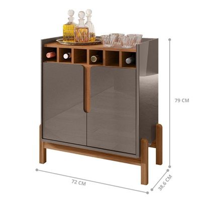 Buffet Bar Com Adega Hangzhou Pérola Cedro