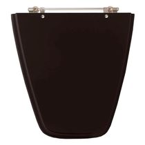 Assento Sanitário Poliester Plaza Preto Para Vaso Ideal Standard