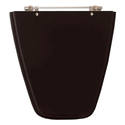 Assento Sanitário Poliester Plaza Preto Para Vaso Ideal Standard