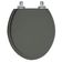 Assento Sanitário Com Fechamento Lento Convencional Oval Cinza Escuro Para Vaso Ideal Standard