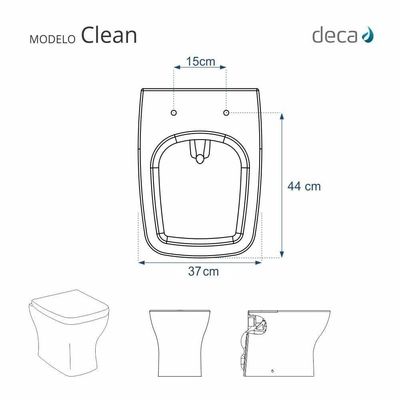 Assento Sanitário Clean Branco Para Vaso Deca