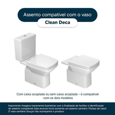 Assento Sanitário Clean Branco Para Vaso Deca