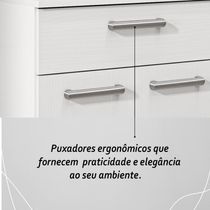 Balcão De Cozinha Com Tampo 2 Portas E 1 Gaveta Diamante - Branco/supremo