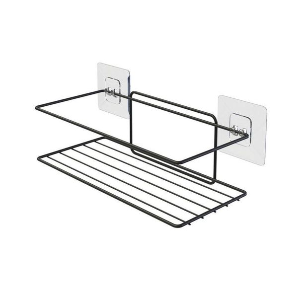 Suporte Com Adesivo Para Shampoo Banheiro Multiuso - Stolf Preto