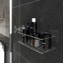 Suporte Com Adesivo Para Shampoo Banheiro Multiuso - Stolf Cromado