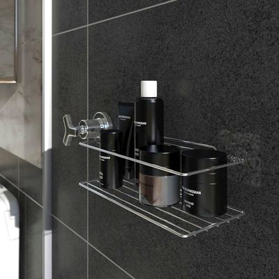 Suporte Com Adesivo Para Shampoo Banheiro Multiuso - Stolf Cromado