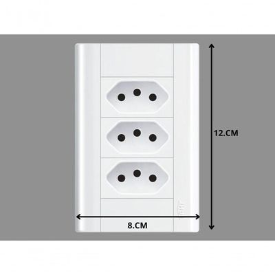 Conjunto Fame Modulare - Tomada Tripla 2p+t 10a