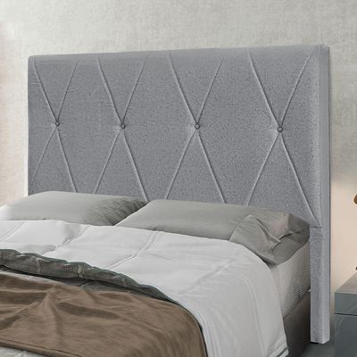 Cabeceira Cama Box King 195 Cm Aquilla Linho S04 - D'rossi Cor Cinza