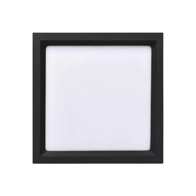 Painel Led Embutir Quadrado Recuado 24w 3000k Preto Stella