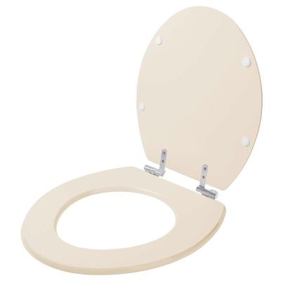 Assento Sanitário Com Fechamento Lento Convencional Oval Creme Para Vaso Deca