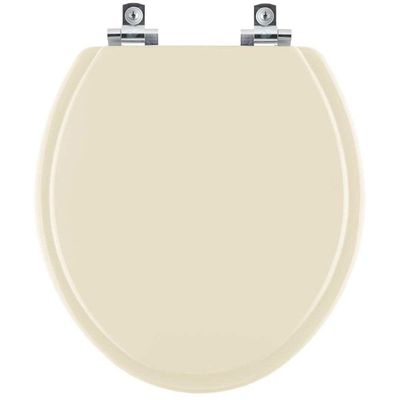 Assento Sanitário Com Fechamento Lento Convencional Oval Creme Para Vaso Deca