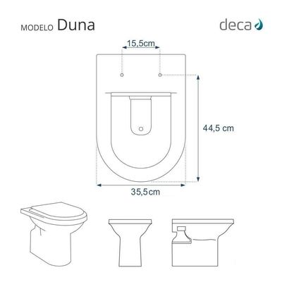 Assento Sanitário Mdf Soft Close Duna Marrom Fosco Para Vaso Deca Com Ferragem Dourada