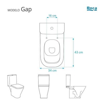 Assento Sanitário Com Amortecedor Gap Branco Para Vaso Roca Com Ferragem Dourada