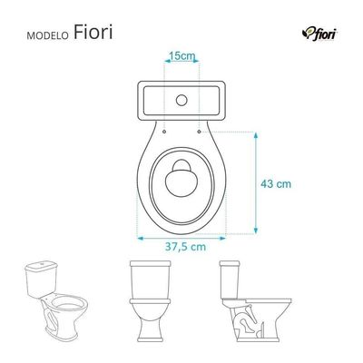 Assento Sanitário Com Fechamento Lento Fiori Branco Para Vaso Fiori Com Ferragem Dourada