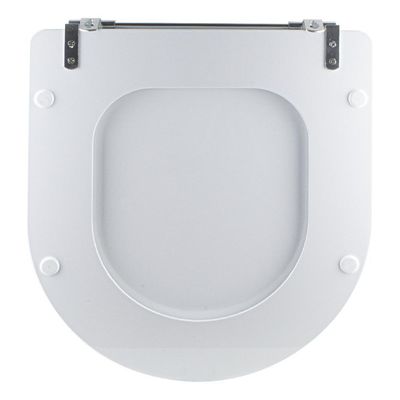 Tampa Vaso Sanitário Madeira Laqueada Calypso Branco Para Bacia Incepa