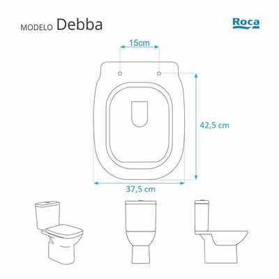 Assento Sanitário Debba Branco Para Vaso Roca