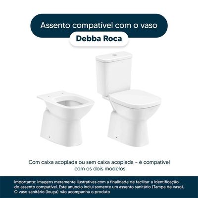Assento Sanitário Debba Branco Para Vaso Roca