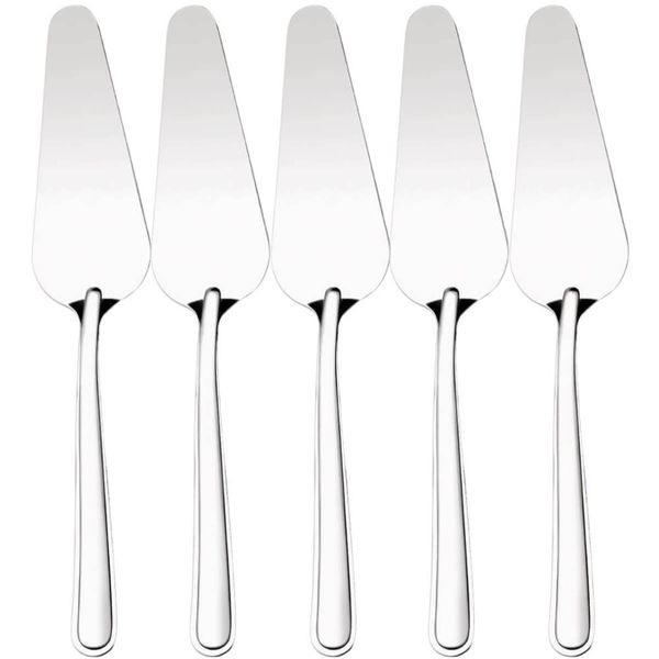 Kit 5 Espátulas para Cortar Bolos Tortas 23cm Inox Pá Cortadora de Fatia Taumer